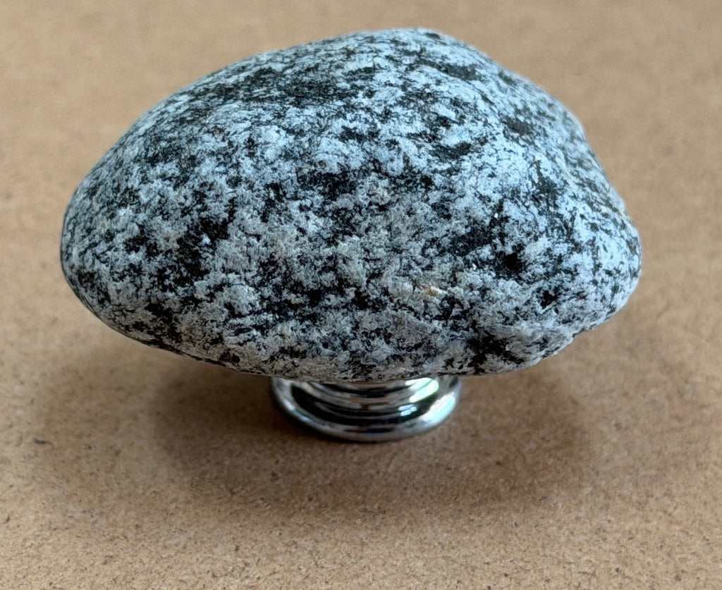 Coastal Grey Stone Knobs — Set of 6