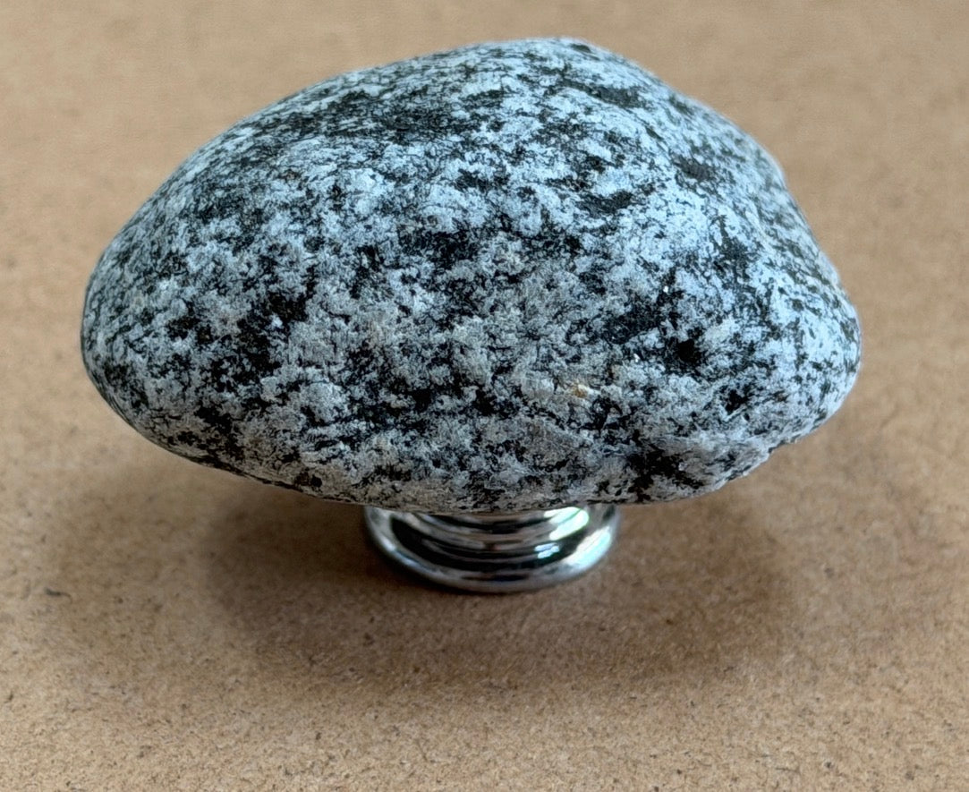 Coastal Grey Stone Knobs — Set of 6