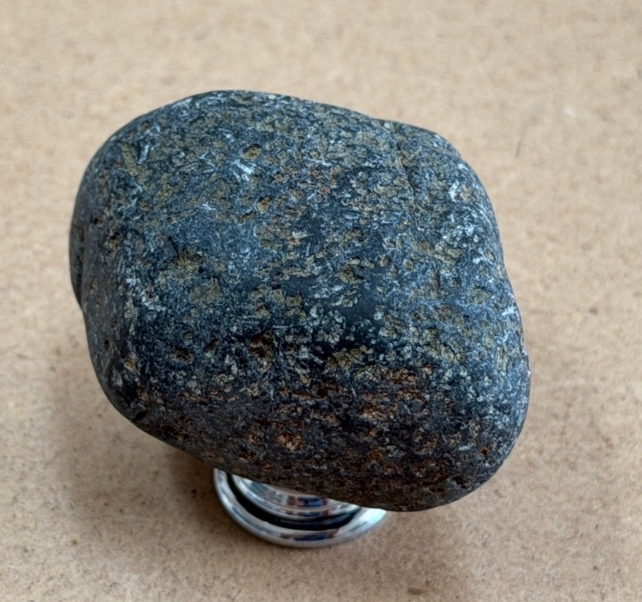 Coastal Grey Stone Knobs — Set of 6