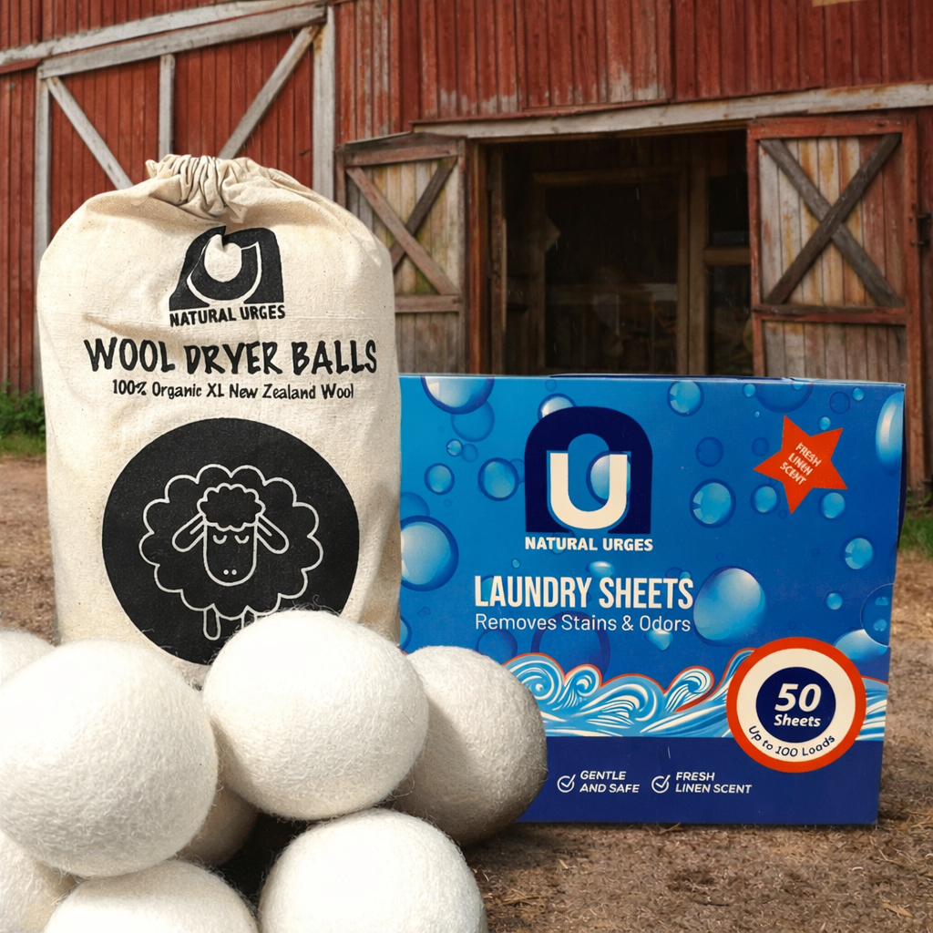 Linen Scent Laundry Sheets & New Zealand Wool Dryer Balls