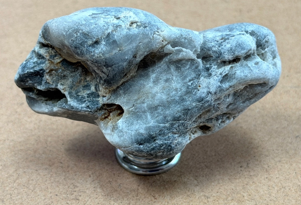 Rustic & Rough Sized Stone Knobs — Set of 6