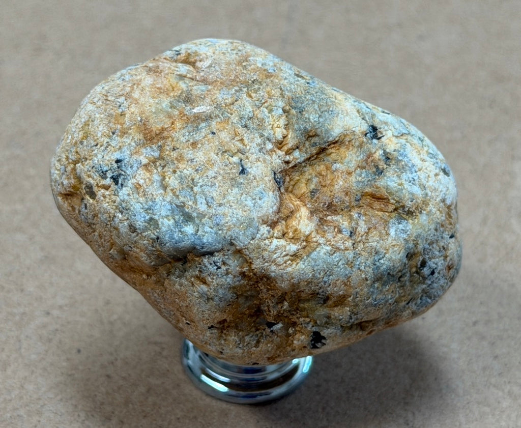 Earth Brown Stone Knobs — Set of 6