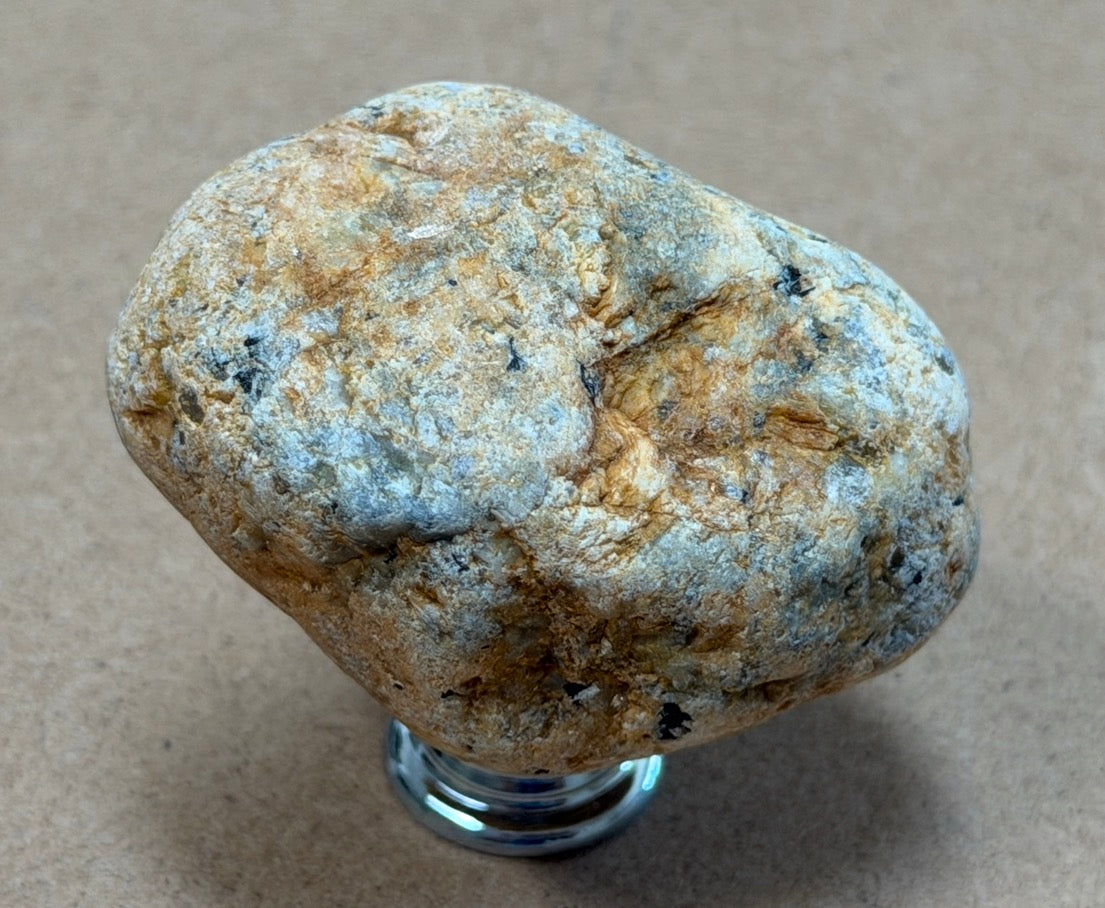 Earth Brown Stone Knobs — Set of 6