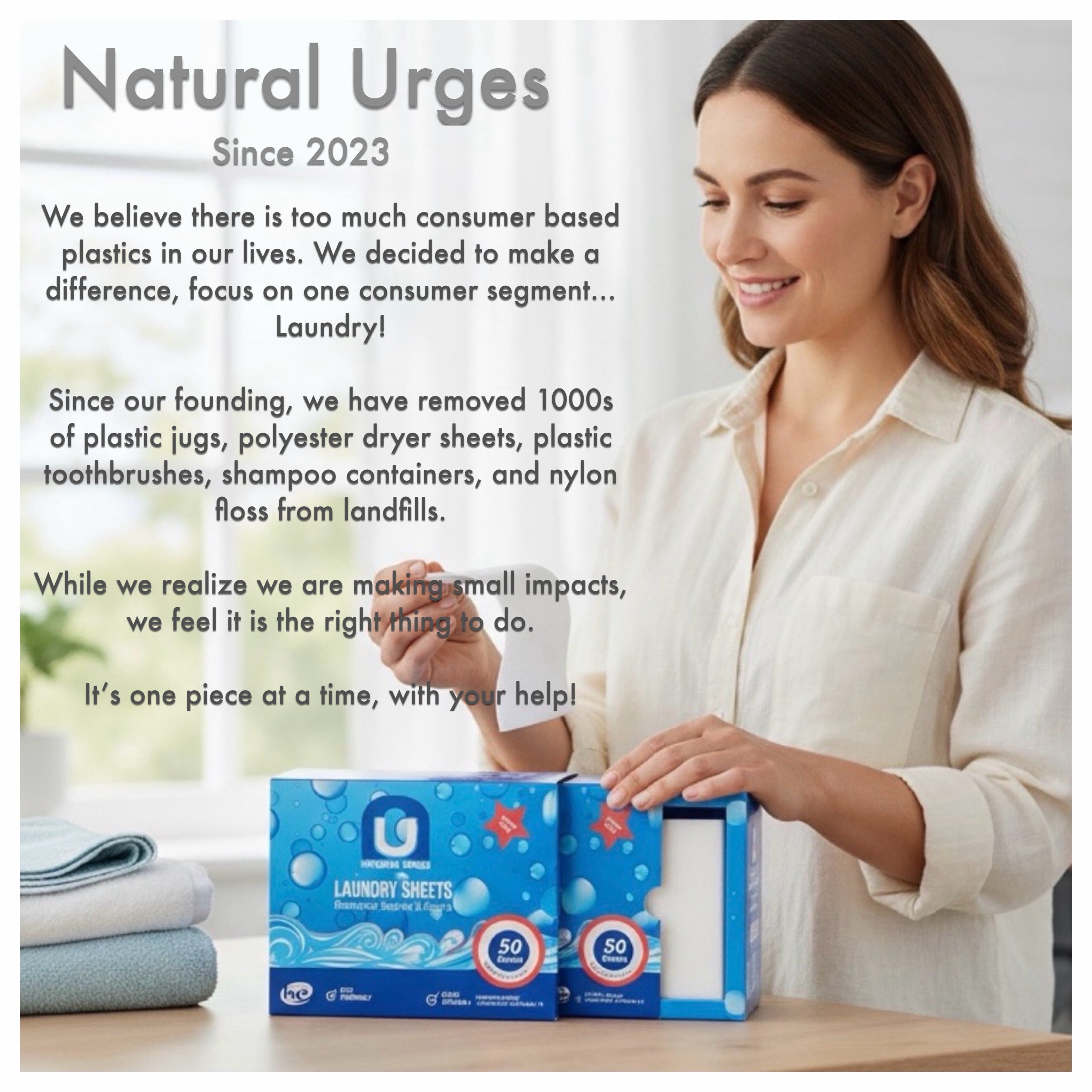 Scent Free Natural Laundry Detergent Sheets